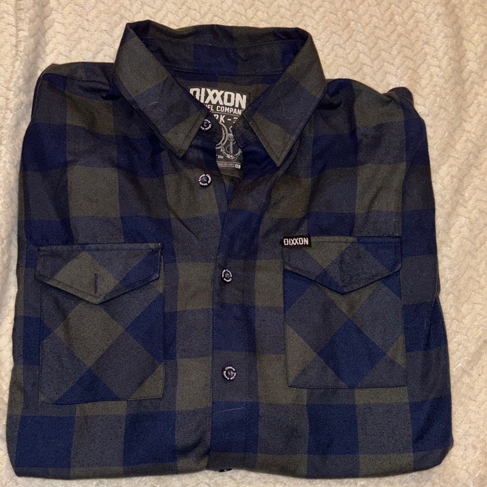 DIXXON Navy and Charcoal Checkered Shirt